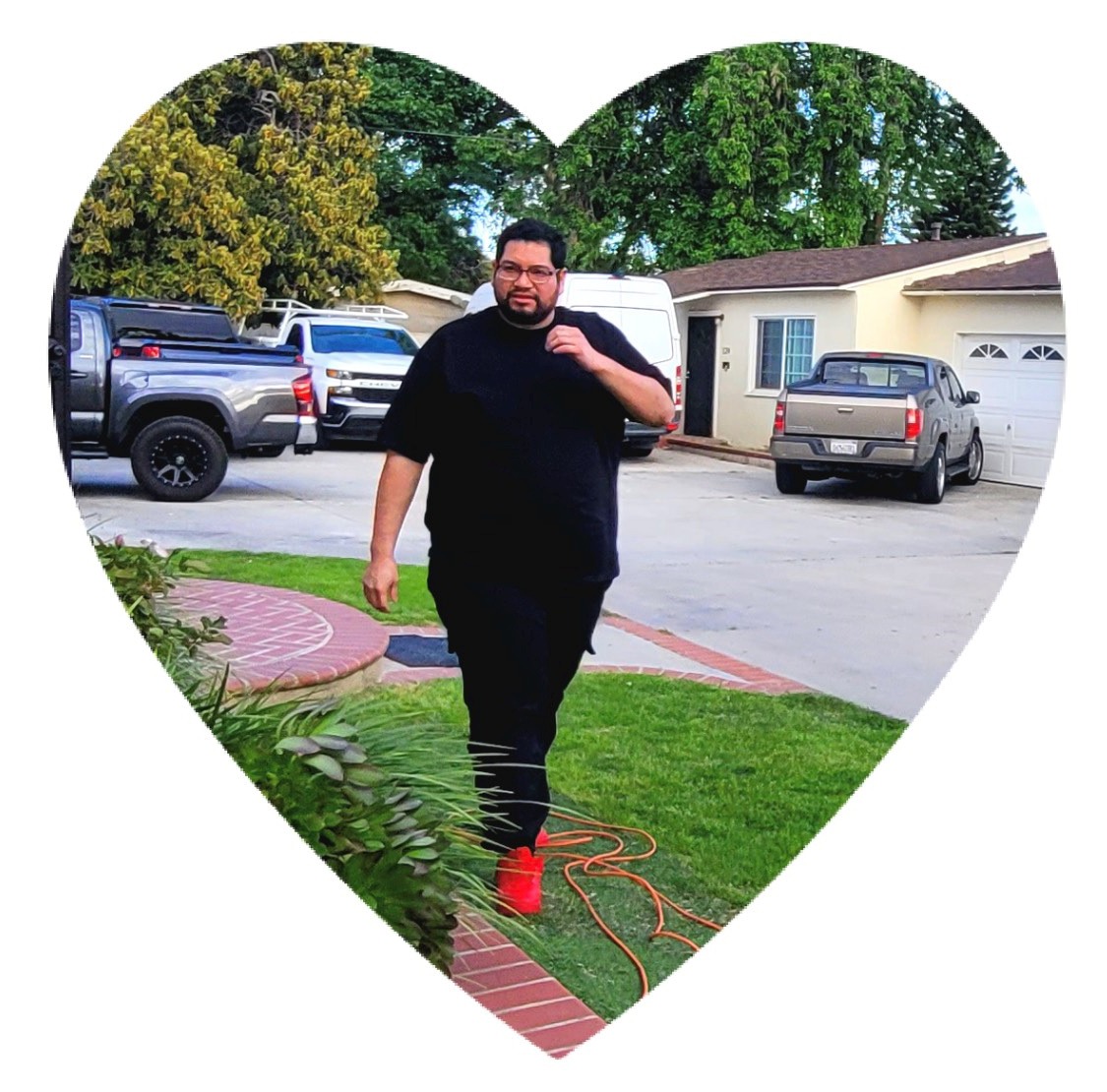 Man in Heart Cutout