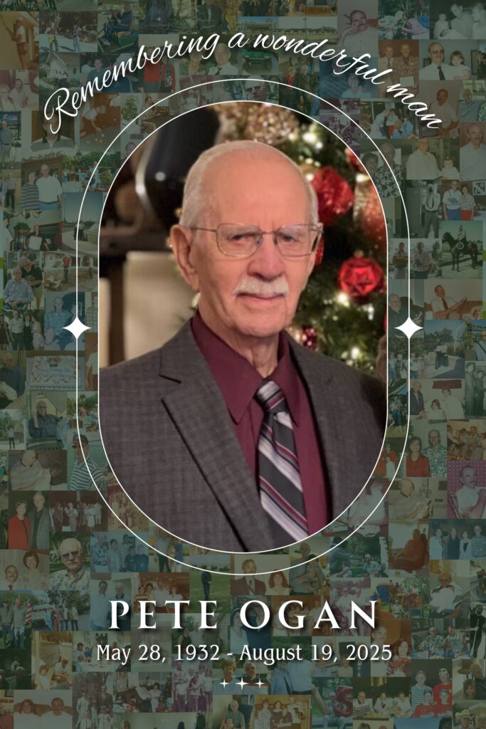 Man in front of christmas tree