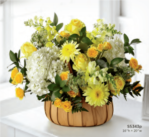 Basket Flower Arrangement S5343p