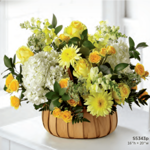 Basket Flower Arrangement S5343p
