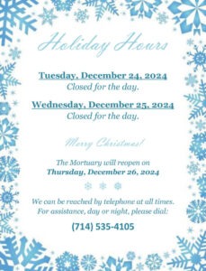 Christmas Closing