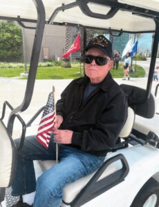 Veteran in Golf Cart