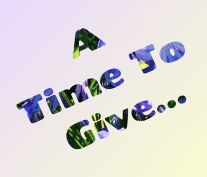 Etsy Shop Icon "A time to Give" sign
