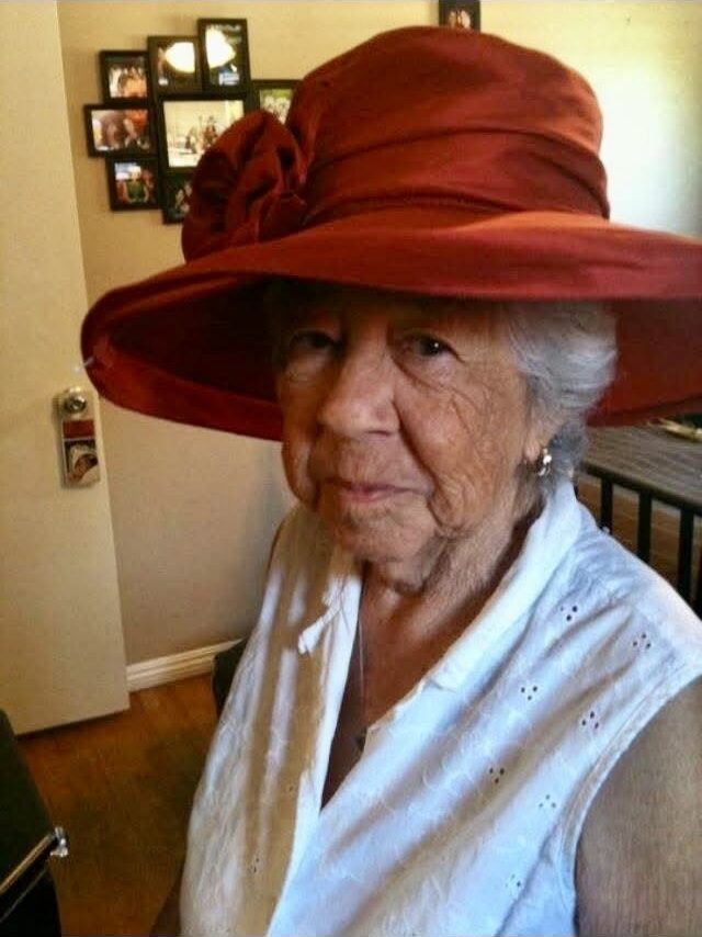 Woman in Big Red Hat