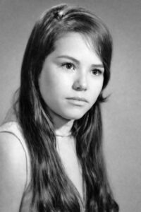 Black and White Portrait of Young Woman