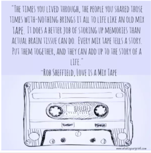 Drawing of Cassette tape with Words