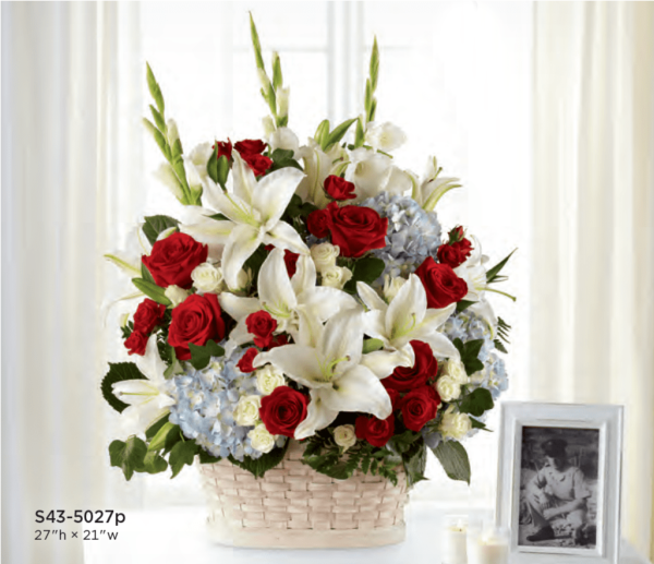 Basket Flower Arrangement S43-5027p