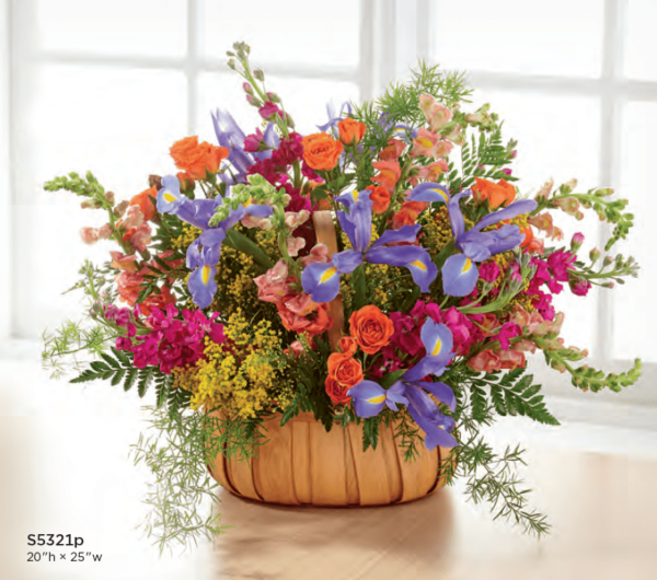 Basket Flower Arrangement S5321p